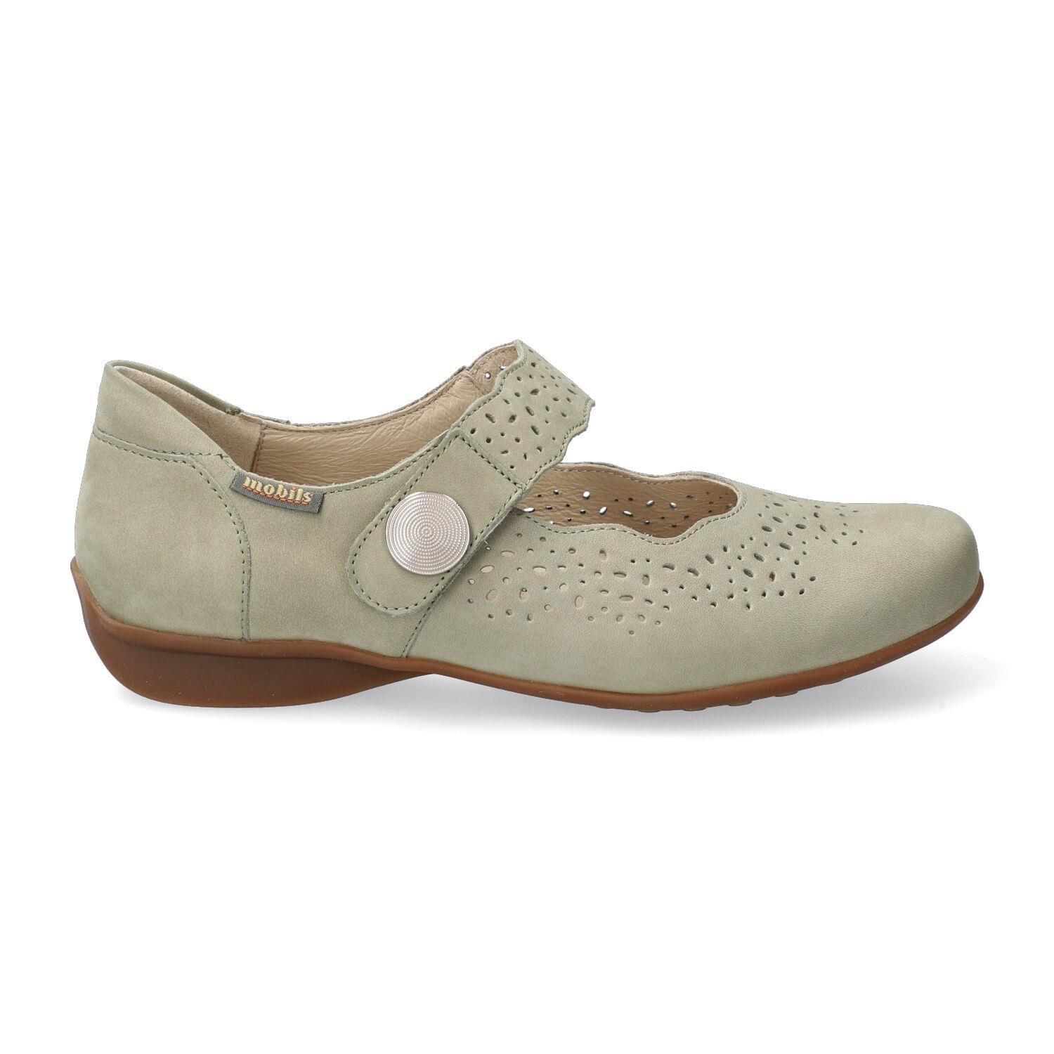 Ballerines femme modèle Fabienne kaki clair - Mephisto